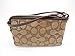 Coach Outline Sig Corner Zip Brown Wristlet 53536