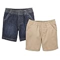 Infant Boys' Circo&reg; 2-pack Twill/Denim Short - Dark Khaki/Blue