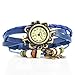 ThaiTime Strap Weaved Beads Wholesale 6pcs Womens Girls Butterfly Leather Strap Bracelet Wrist Watches