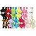 Kella Milla Set of 12 Ribbon Bow with Rhinestone Button Center Stretchy Headband