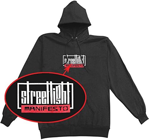 Streetlight Manifesto Men's Hooded Sweatshirt Large Black