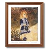 Framed Oak Renoir French Victorian Girl In Dress Pictures Art Print