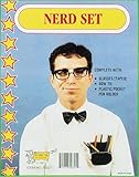IMAGE OF Forum Nerd Costume Accessory Tie + Glasses + Pocket Protector