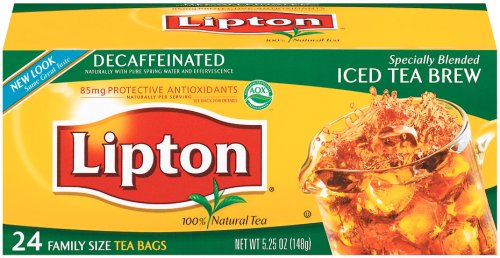 Lipton, Decaffeinated Iced Tea Brew Tea Bags, 24 Count Boxes (Pack of 12) by Lipton