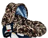 Daddy Camo/Blue with Trim Canopy INFANT CAR SEAT COVER