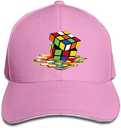 YAHQI Melting Rubik's Cube Trucker Hat Pink