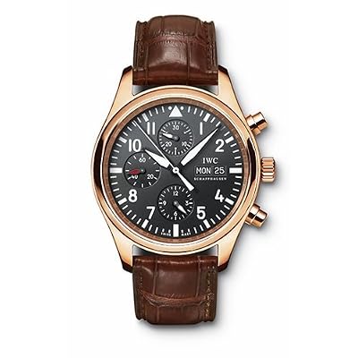 IWC Mens Pilot Chrono-Automatic Gold Watch #IW371713