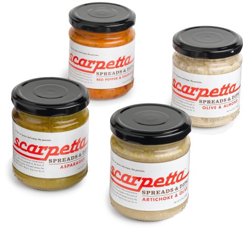 Scarpetta Spreads & Dips Variety Pack (Red Pepper & Eggplant, Artichoke &... by Almonds