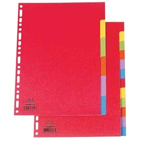 ELBA - Intercalaire neutre, multicolore, 6 touches, en carton, 250g/m2, � base de carton recyclable (62036501)