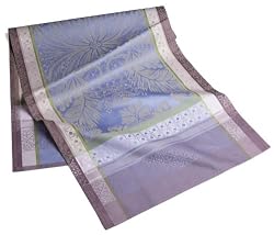 Garnier Thiebaut Isaphire 100% Cotton  22-inch by 59-inch Table Runner