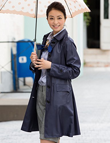 レディース レインコート ポケッタブル トレンチコートタイプのレインウェア 防水・撥水加工でロングなトレンチコート(レインコート ロング)かわいい・おしゃな色にも合うコートでビジネス(通勤)もカジュアルにも