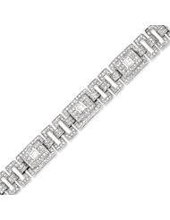 Sterling Silver Pave CZ Bracelet - 7 Inch