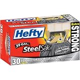 Hefty Steel Sak 39-Gal Trash Bags, 30ct