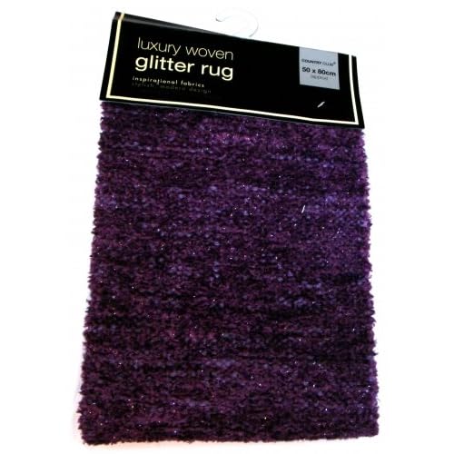 Luxury Purple Glitter Rug Area Rugs