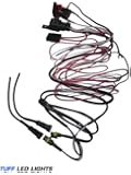 Tuff LED Universal Wiring Harness with Red LED Light Pilot Toggle Switch for Off Road LED Light Bars and LED Work Lamps , UTV, Truck, SUV, Side by Side, Polaris, Yamaha, Rzr Razor, Rigid, Ranger. HID Flood Lights, Golf Cart