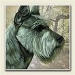 AbsorbaStone Coaster set~ Schnauzer ~4 Tile Drink Coasters ~ code 841C