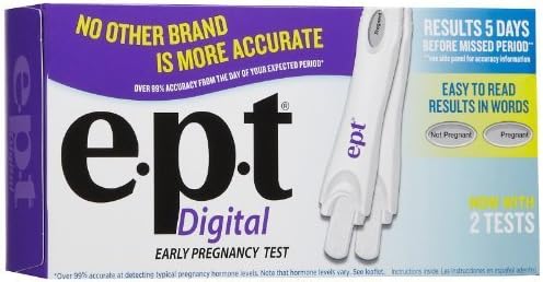 EPT Digital Early Pregnancy Test - Box of 2 Tests by Neugaugh