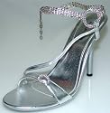 Pleaser Eclair 23 Fesselriemchen Sandalette silber