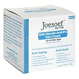 Joesoef Face Cream, AHA Glycolic Acid 8%, for All Skin Types, 0.53 oz (15 g)