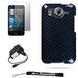 Premium Blue Racing Carbon Fiber Design Cover / 2 Piece Snap On Crystal Pro ....