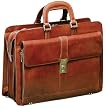 Mancini Italian Leather Triple Compartment Laptop Briefcase 17"