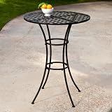 Capri Woven Iron Bistro Bar Table - JF101444