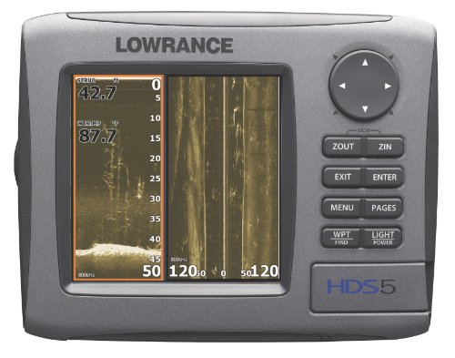 Lowrance HDS-5 5-Inch Waterproof Marine GPS and Chartplotter with 50200kHz Transducer