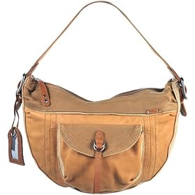 Fossil Handbag - Weekender Leather Hobo (Color: Camel)