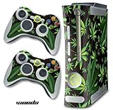 New XBOX 360 Console Protective Decal Skin - Weeds - Black