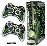 New XBOX 360 Console Protective Decal Skin - Weeds - Black