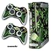 XBOX 360 Console Designer Decal Skin - Weeds - Black