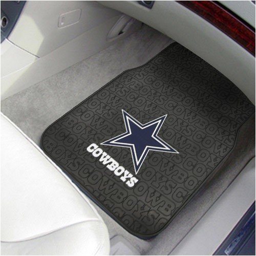 Dallas Cowboys Black 2-Piece Vinyl Car Mat Set
