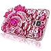 S5 Case-Mavis's Diary 3D Handmade Pink Crystal Rose Rhinestone Diamond Design Hard Cover Case with Soft Clean Cloth (Samsung Galaxy S5 I9600)