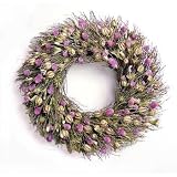 NEW 18 Round NIGELLA PODS AND PINK GOMPHRENA Twigs FLOWERS Winterbud WREATH