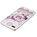 iPhone 7 Plus Case, 3Cworld Ultra Thin Clear Art Pattern Crystal Gel TPU Rubber Flexible Slim Skin Soft Case for iPhone 7 Plus (Flower Butterfly - White)