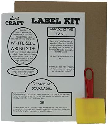SpiritCraft Label Making Kit - 40 Full Sheets with Applicator for Beer Labels, Wine Labels and more!