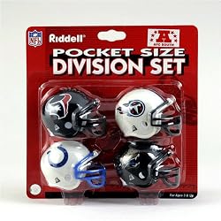 AFC South Division (4pc.) "Traditional" Pocket Pro NFL Helmet Set by Riddell