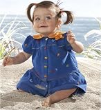 Deep Blue Sea Dress and Bloomer Set