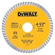 DEWALT DW4701 Industrial 4-1/2-Inch Dry or Wet Cutting Continuous Rim Diamond Saw Blade with