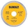 DEWALT DW4701  Industrial 4-1/2-Inch Dry or Wet Cutting Continuous Rim Diamond Saw Blade with 7/8-Inch Arbor