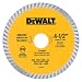 DEWALT DW4701  Industrial 4-1/2-Inch Dry or Wet Cutting Continuous Rim Diamond Saw Blade with 7/8-Inch Arbor