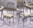 Antique Hand Brush Black and Silver Dining Chair By Coaster Furniture