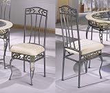 Antique Hand Brush Black and Silver Dining Chair By Coaster Furniture