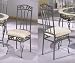 Kitchen & Housewares : Antique Hand Brush Black and Silver Dining Chair By Coaster Furniture