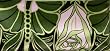 Organic Lavender Silk Eye Pillow in Pink and Green Art Nouveau Design
