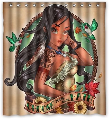Disney princess Polyester Fabric Shower Curtain 60"*72"