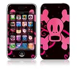 Pink Screaming Crossbones Decorative Skin Cover Decal Sticker for Apple 3G iPhone / iPhone 3GS 3G S