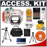 Canon WP-DC6 Waterproof Case with Multi-Voltage Rapid Charger  4 NiMH Batteries + USB 2.0 High Speed Secure Digital Card Reader + Deluxe Padded Carrying Case + Compact 50 Digital Travel Tripod for PowerShot A710 IS Digital Camera