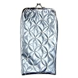 SILVER QUILTED SUNGLASS EYEGLASS CIGARETTE CASE by