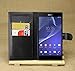 Sony Xperia T3 Case - Monoy(tm) Flip Pu Leather Case Wallet Cover for Sony Xperia T3 (Black)